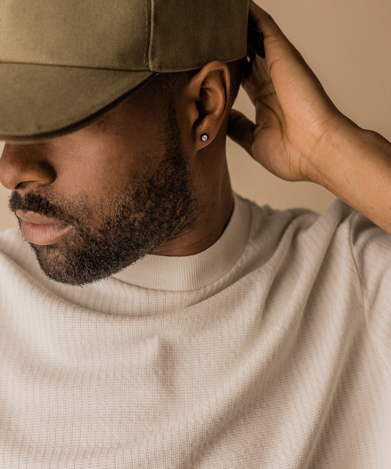 Bezel Earring 5 mm -BT