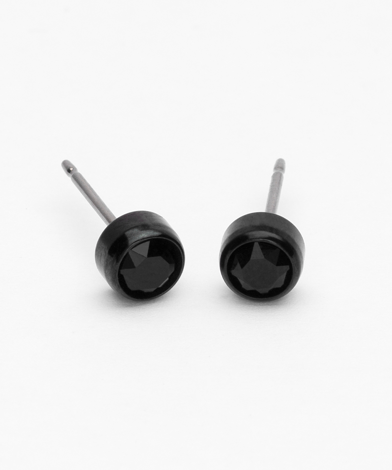 Bezel Earring 5 mm -BT