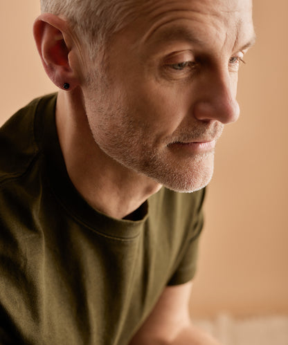 Bezel Earring 5 mm -BT