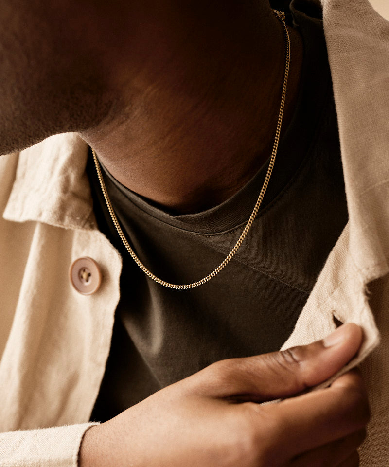 Micro curb link Necklace 48-52 cm G