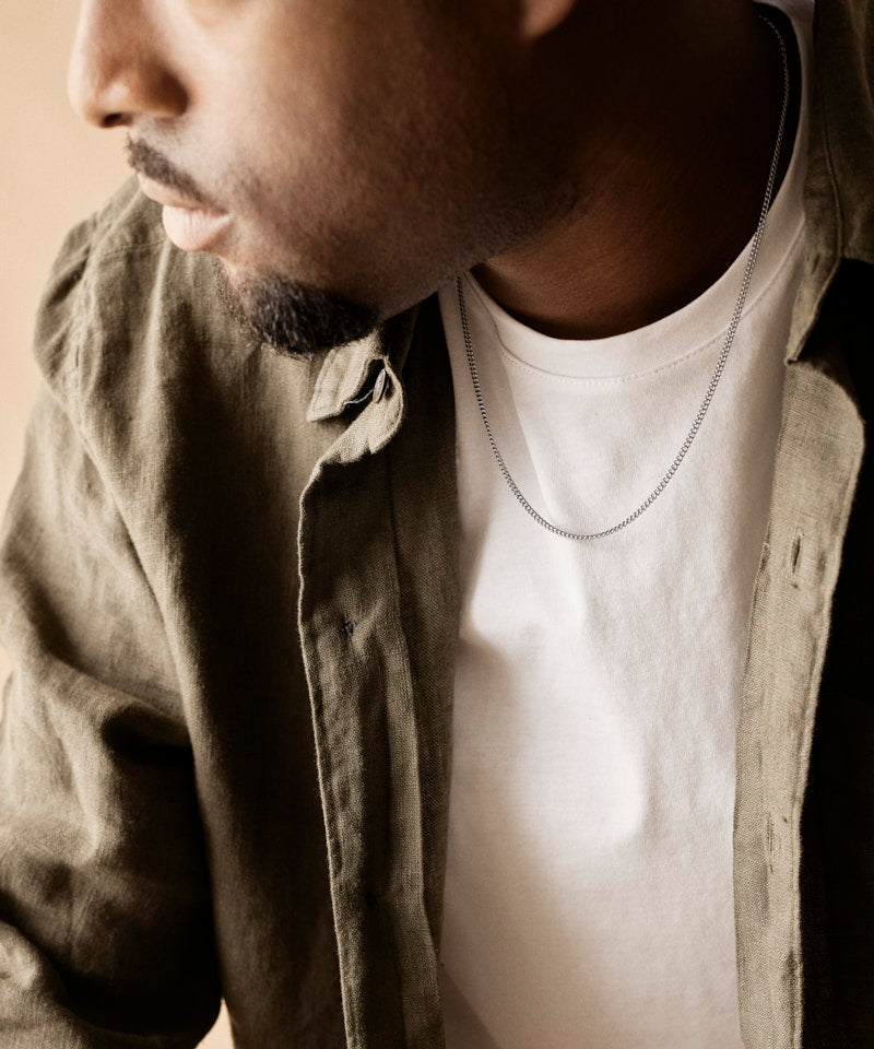 Micro curb link Necklace 48-52 cm S