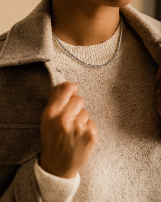 Round Mesh Necklace 40-46 cm S