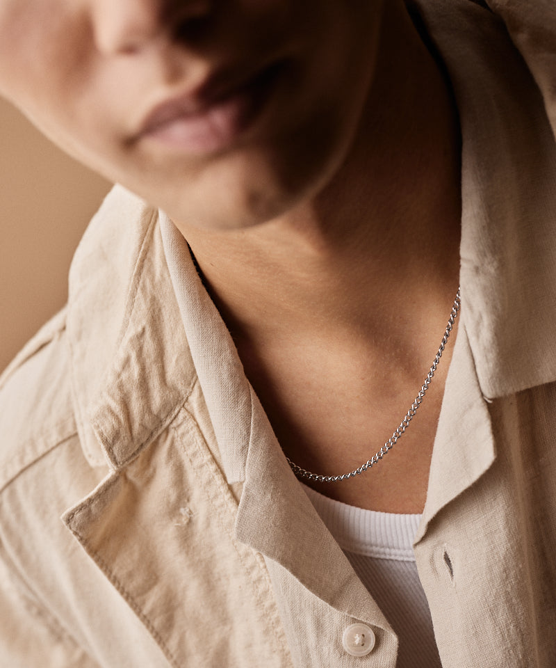 Tiny Curb Link Necklace 48-52 cm S