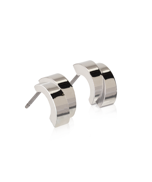 Pendant Split Curved Earring -NT