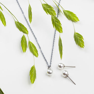 2 Piece Pearl Pendant Set