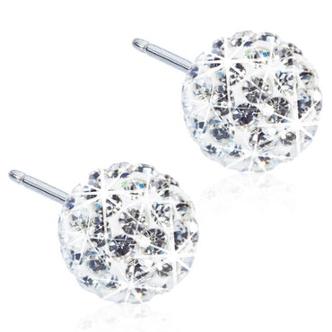 Crystal Ball Earrings - 8MM