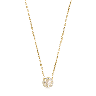 Brilliance Halo Pearl Necklace