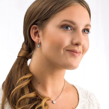 Titanium Brillance Bezel Earring