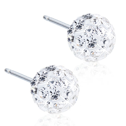 Crystal Ball Earrings - 6MM