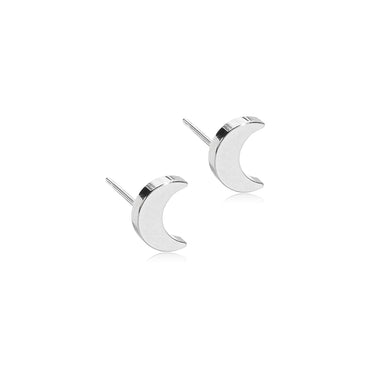 Titanium Moon Earring