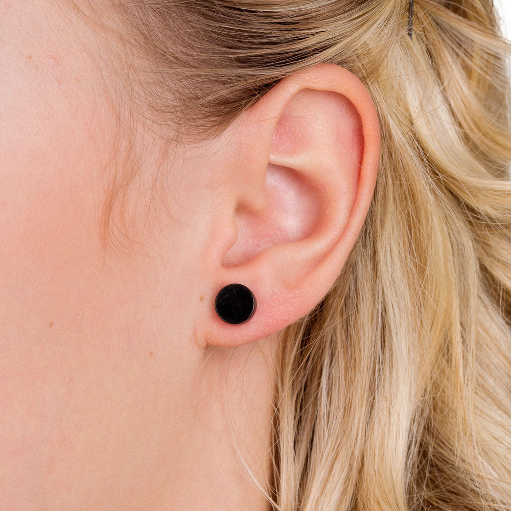 Titanium Puck Earring