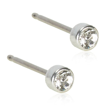 Titanium Bezel Earring