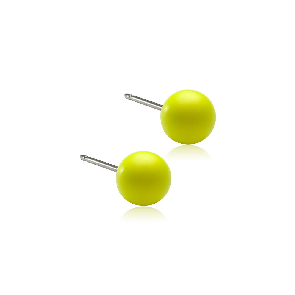 Pearl Studs - Electric Yellow